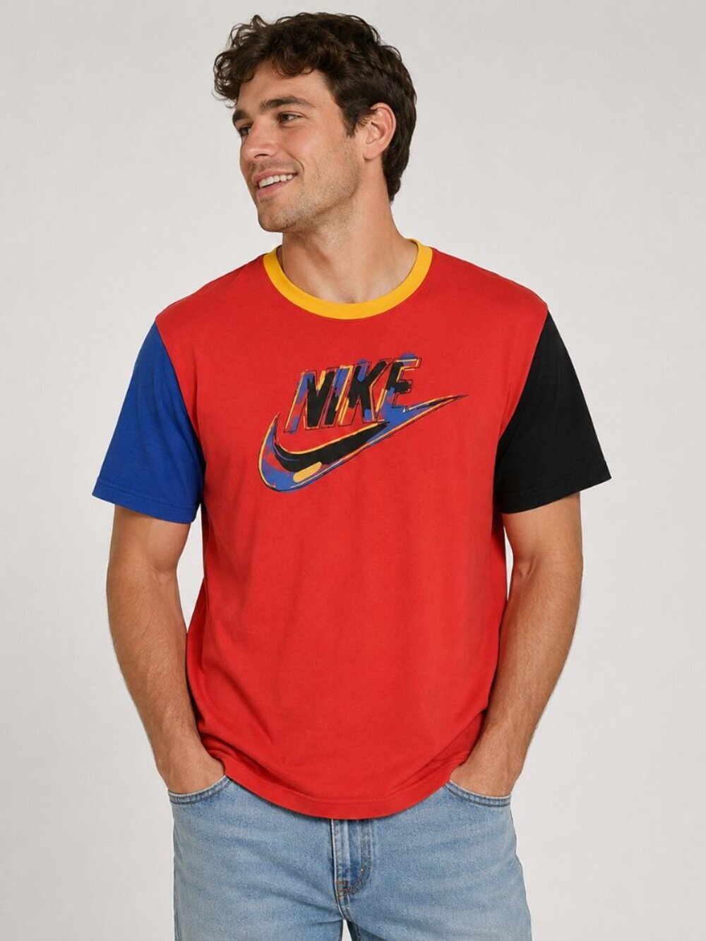👕 Vintage and Rare Mens Nike Sportswear Remix Graphic T-Shirt CK2675 634 sz XXL
